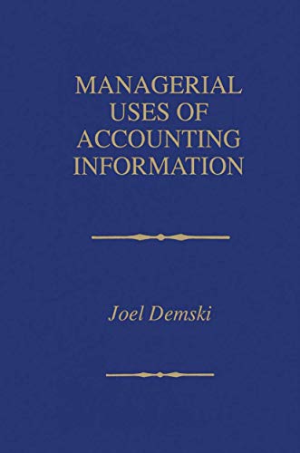 Stock image for Managerial Uses of Accounting Information for sale by Phatpocket Limited