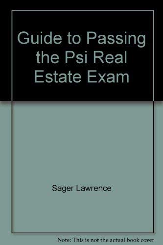 Imagen de archivo de Guide to Passing the Psi Real Estate Exam a la venta por ThriftBooks-Dallas