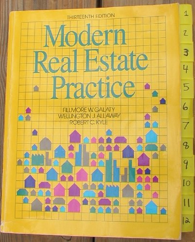 Beispielbild fr Modern Real Estate Practice - 13th Edition (ISBN 0793107040) zum Verkauf von HPB-Red