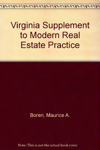 Stock image for Virginia Supplement for Modern Real Estate Practice for sale by ThriftBooks-Dallas