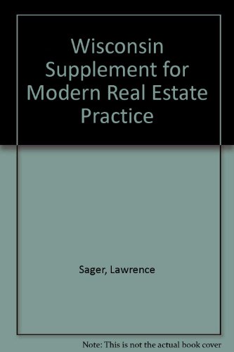 Beispielbild fr Wisconsin Supplement for Modern Real Estate Practice zum Verkauf von Better World Books