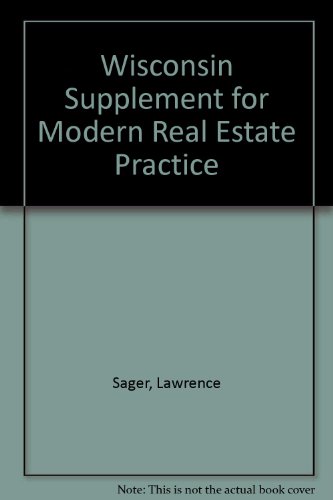 Stock image for Wisconsin Supplement for Modern Real Estate Practice for sale by Better World Books