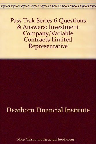 Imagen de archivo de Passtrak #06: Questions and Answers: Investment Company/Variable Contracts. a la venta por ThriftBooks-Dallas