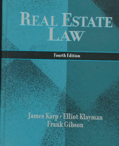 Stock image for Real Estate Law (Real Estate Law, 4th ed) for sale by Wonder Book