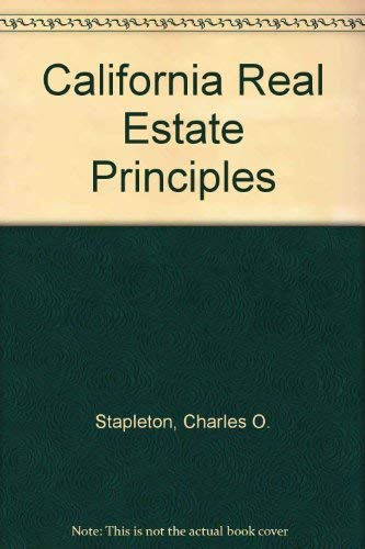 Stock image for California Real Estate Principles for sale by Hawking Books