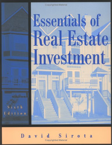 Imagen de archivo de Essentials of Real Estate Investment (Essentials of Real Estate Investment, 6th ed) a la venta por SecondSale