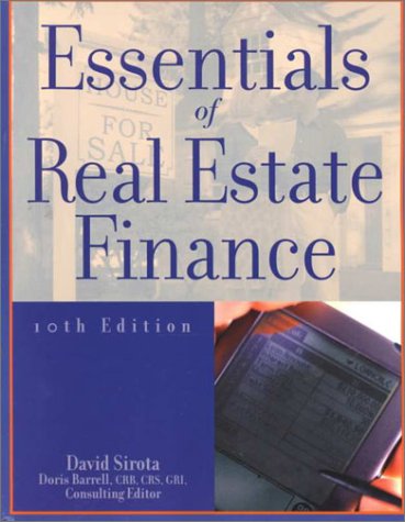 Imagen de archivo de Essentials of Real Estate Finance a la venta por HPB-Red