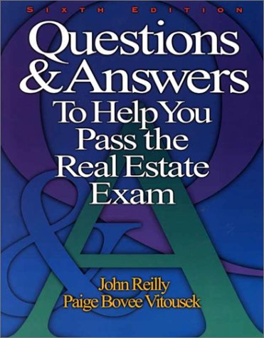 Beispielbild fr Questions and Answers to Help You Pass the Real Estate Exam zum Verkauf von Better World Books