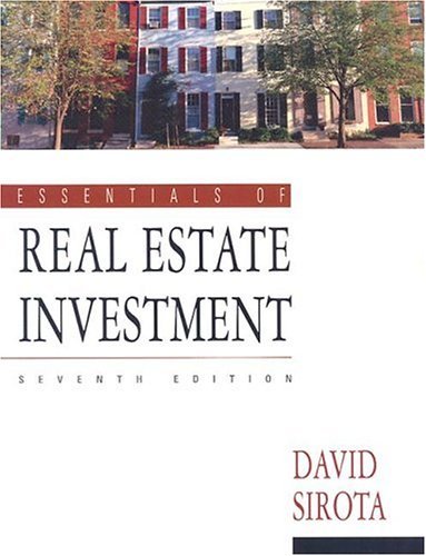 Beispielbild fr Essentials of Real Estate Investment zum Verkauf von SecondSale