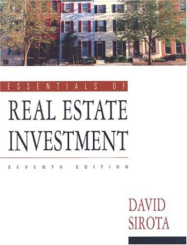 Imagen de archivo de Essentials of Real Estate Investment a la venta por Better World Books