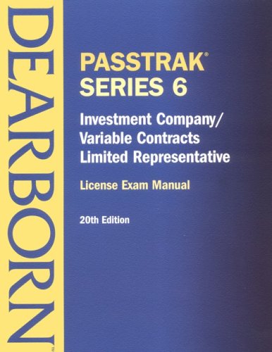 Stock image for PassTrak Series 6, Investment Company/Variable Contracts Limited Representative for sale by Better World Books