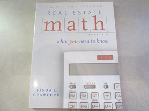 Stock image for Real Estate Math: What You Need to Know for sale by ThriftBooks-Atlanta