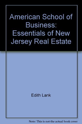 Imagen de archivo de American School of Business: Essentials of New Jersey Real Estate a la venta por ThriftBooks-Atlanta