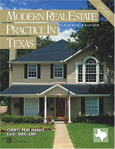 Imagen de archivo de Modern Real Estate Practice in Texas 11th edition by Nance, Cheryl Peat (2003) Paperback a la venta por HPB-Movies