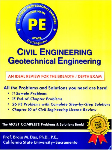 Civil Engineering Geotechnical Engineering: Review for the Breadth/Depth Exam in Civil Engineering (9780793184989) by Das, Braja M.