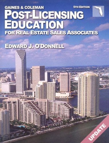 Beispielbild fr Florida Post-Licensing Education for Real Estate Salespersons zum Verkauf von Better World Books