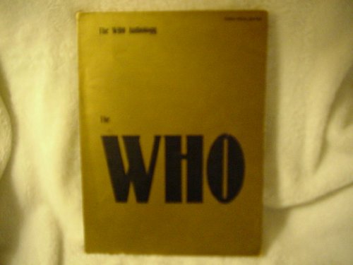 Imagen de archivo de The WHO Anthology Piano, Vocal, Guitar a la venta por Hammonds Antiques & Books