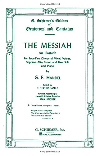 9780793505074: G. f. handel: messiah- (schirmer vocal score) chant