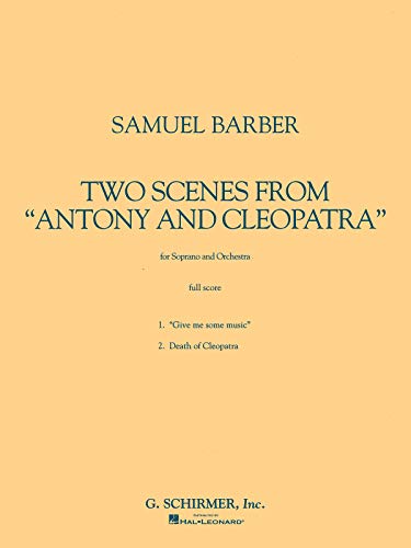 Stock image for Two Scenes from Antony and Cleopatra: Study Score for sale by Ergodebooks