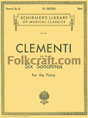 Stock image for Clementi: Six Sonatinas for the Piano, Op. 36 (Schirmer's Library Of Musical Classics, Vol. 811) for sale by Ergodebooks