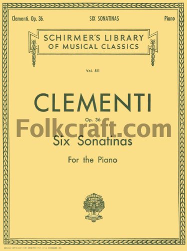 Stock image for Clementi: Six Sonatinas for the Piano, Op. 36 (Schirmers Library Of Musical Classics, Vol. 811) for sale by Goodwill of Colorado