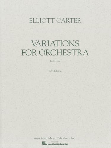 Imagen de archivo de Variations for Orchestra (1954-1955) a la venta por HPB-Ruby