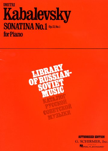 Sonatina No. 1, Op. 13: Piano Solo (9780793534968) by Vosgerchian, Luise