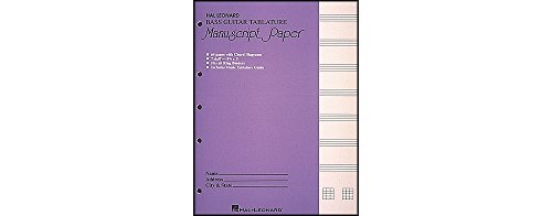 Stock image for Bass Guitar Tablature Manuscript Paper (Purple Cover) for sale by Better World Books