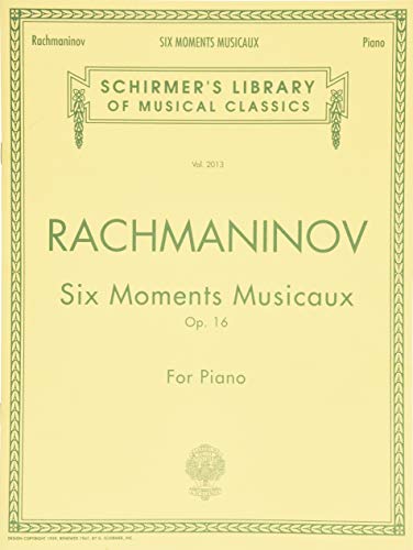 Beispielbild fr Six Moments Musicaux, Op. 16: Schirmer Library of Classics Volume 2013 Piano Solo (Schirmer's Library of Musical Classics) zum Verkauf von Wonder Book