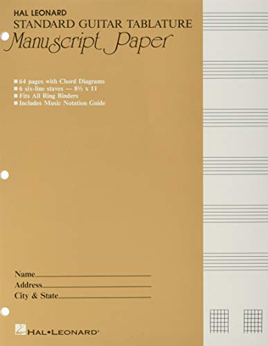 Stock image for Standard Guitar Tablature Manuscript Paper for sale by ThriftBooks-Atlanta