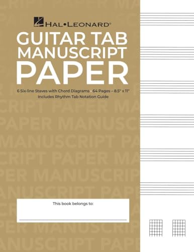 9780793545988: Guitar Tablature Manuscript Paper - Standard