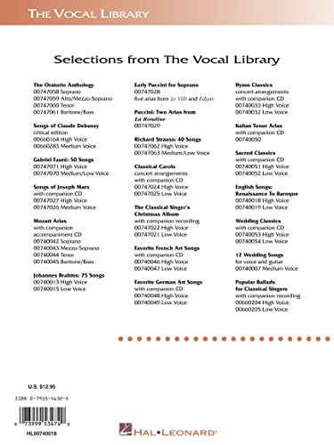 9780793546329: English Songs Renaissance to Baroque: The Vocal Library