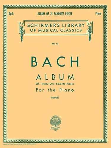 Stock image for Album of Twenty-One Favorite Pieces for the Piano (Schirmer's Library of Musical Classics, Vol. 12) for sale by Wonder Book