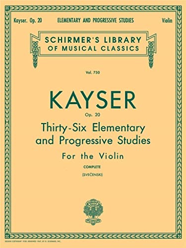 9780793554348: Heinrich ernst kayser : 36 elementary & progressive studies, op. 20 - violon: Complete