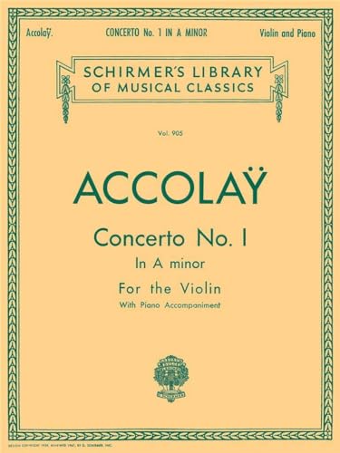 Stock image for Concerto No. 1 in A Minor: Schirmer Library of Classics Volume 905 Violin with Piano Accompaniment (Schirmer's Library of Musical Classics) for sale by Half Price Books Inc.