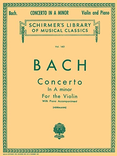 Stock image for Concerto in A Minor: Schirmer Library of Classics Volume 1401 Score and Parts (Schirmer's Library of Musical Classics) for sale by Save With Sam