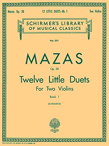 9780793554508: 12 little duets, op. 38 - book 1: Book 1, Op. 38 (Schirmer's Library of Musical Classics, Vol. 331)