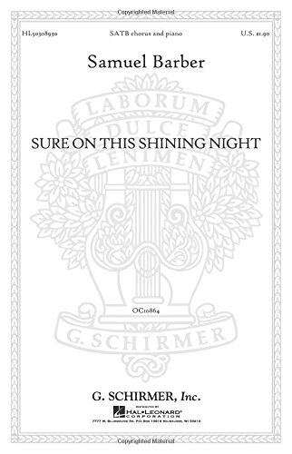 Stock image for Sure on this shining night, Op. 13, No. 3 (Paperback) for sale by Grand Eagle Retail