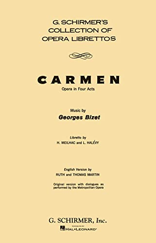 Beispielbild fr Carmen: Libretto (G. Schirmer's Collection of Opera Librettos) zum Verkauf von SecondSale