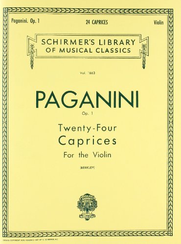 9780793559305: 24 Caprices, Op. 1: Schirmer Library of Classics Volume 1663 Violin Solo (Schirmer's Library of Musical Classics)