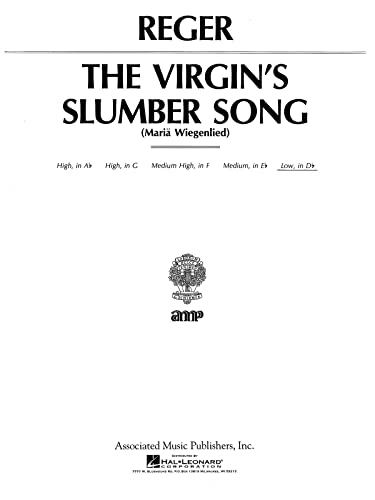 Beispielbild fr Virgin's Slumber Song: Low Voice in D-Flat zum Verkauf von Ergodebooks