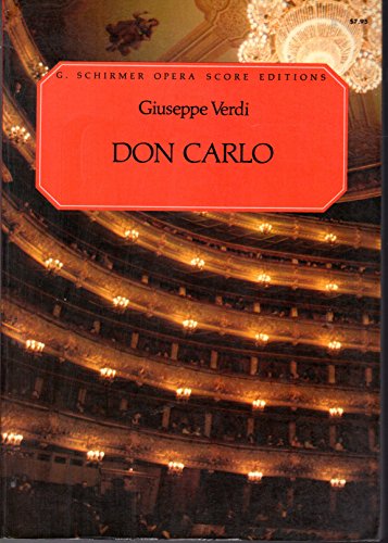 Beispielbild fr Don Carlos: Opera in Four Acts zum Verkauf von Arnold M. Herr
