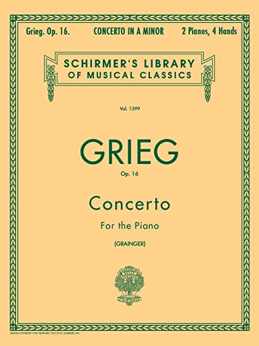 Stock image for Concerto in A Minor, Op. 16: Schirmer Library of Classics Volume 1399 Piano Duet (Schirmer's Library of Musical Classics) for sale by SecondSale