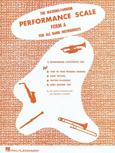 Stock image for Watkins-Farnum Performance Scale - Form "A" Book: For All Band Instruments for sale by SecondSale