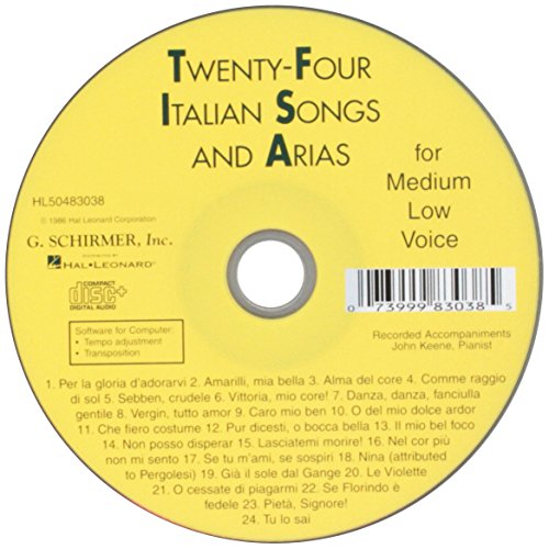Stock image for 24 IT SONGS MED LOW CD ACC TWENTY FOUR ITALIAN SONGS AND ARIAS ACCOMPANIMENT for sale by INDOO