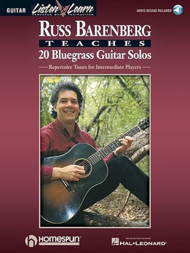 Imagen de archivo de Russ Barenberg Teaches 20 Bluegrass Guitar Solos: Repertoire Tunes for Intermediate Players (Listen & Learn) a la venta por Ergodebooks