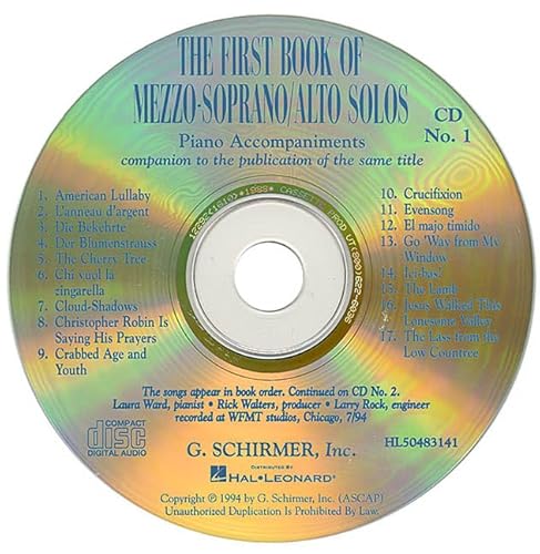 9780793586400: The First Book of Mezzo-Soprano/Alto Solos: Piano Accompaniments: Accompaniment Cds (Set of 2