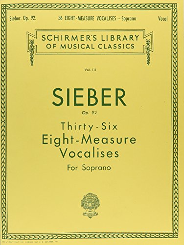 Stock image for 36 Eight-Measure Vocalises for Soprano, Op. 92 for sale by GoldBooks