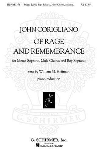 9780793594207: Of Rage and Remembrance for Mezzo-Soprano, Male Chorus and Boy Soprano