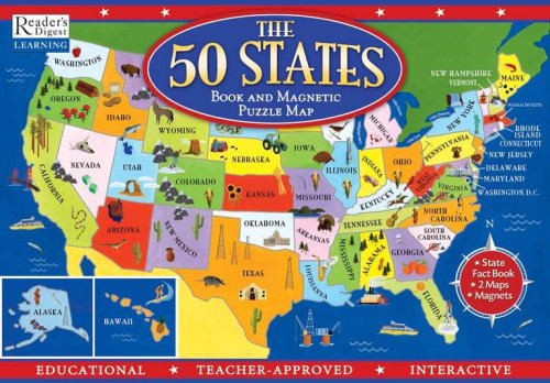Stock image for The 50 States Book and Magnetic Puzzle Map: Reader's Digest Learning [With Magnetc States and Board] for sale by ThriftBooks-Atlanta